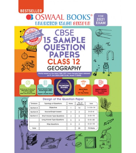 Oswaal CBSE Sample Question Papers Class 12 Geography | Latest Edition Oswaal CBSE Class 12 - SchoolChamp.net